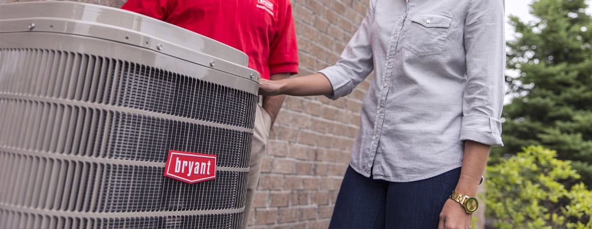 recently installed ac system outdoors