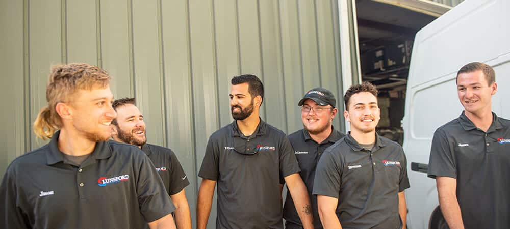 Lunsford Air Conditioning & Heating techs ready to go to work