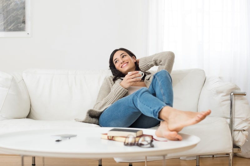 woman comfortably cool